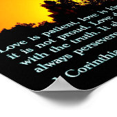 1 Corinthians 13:4 6-7 Sunset Poster (Hoek)