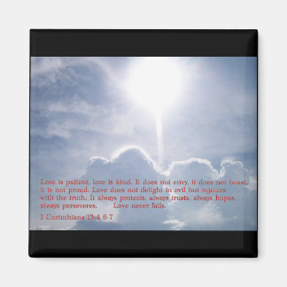 1 Corinthians 13:4 6-7 wolken Magneet