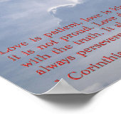 1 Corinthians 13:4 6-7 wolken Poster (Hoek)