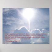 1 Corinthians 13:4 6-7 wolken Poster (Voorkant)