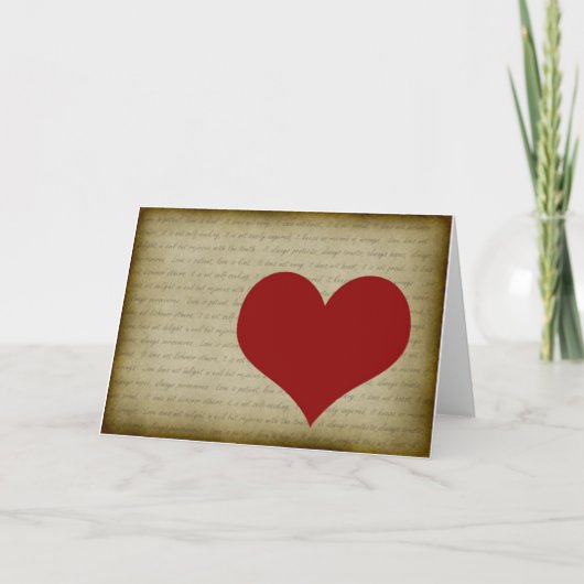 1 Corinthians 13:4 - 7 #4 Feestdagen Kaart (Voorkant)