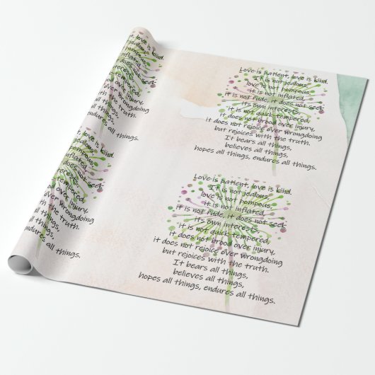 1 Corinthians 13: 4-7 Cadeaupapier (Uitgerold)