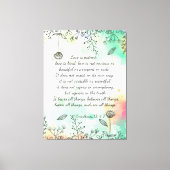 1 Corinthians 13: 4-7 Canvas Afdruk (Voorkant)