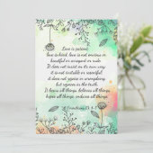 1 Corinthians 13: 4-7 Kaart (Staand voorkant)