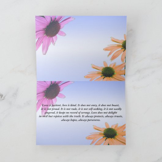 1 Corinthians 13:4-7 Liefde kaart (Binnen)