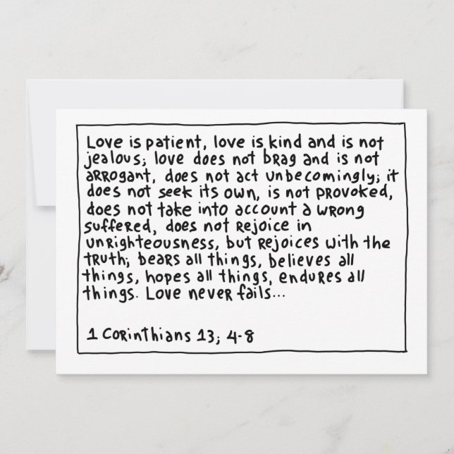 1 Corinthians 13 4-8 (Voorkant)