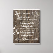 1 Corinthians 13:4-8 Achtergrond van canvas (Voorkant)