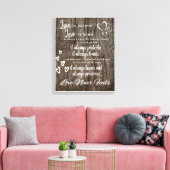 1 Corinthians 13:4-8 Achtergrond van canvas Afdruk (Insitu (Woonkamer))