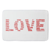 1 Corinthians 13:4-8 Bijbelvers Badmat (Voorkant)