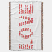 1 Corinthians 13:4-8 Bijbelvers Deken (Voorkant Verticaal)