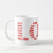 1 Corinthians 13:4-8 Bijbelvers Koffiemok (Links)