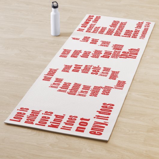 1 Corinthians 13:4-8 Bijbelvers Yogamat (In situ)