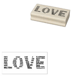 1 Corinthians 13:4-8 Bijbelverse Verse Rubberstempel