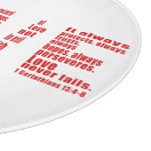 1 Corinthians 13:4-8 Bijbelverse Verse Snijplank (Hoek)
