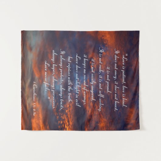 1 Corinthians 13; 4-8 bis. | Inspirerend Wandkleed (Voorkant (horizontaal))