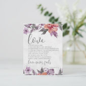 1 Corinthians 13:4-8 Floral Bible Verse Wedding Briefkaart (Staand voorkant)