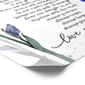 1 Corinthians 13:4-8 Love is Patient Blue Iris Poster (Hoek)