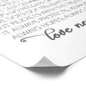 1 Corinthians 13:4-8 Love is Patient Pink Magnolia Poster (Hoek)