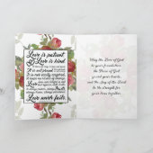 1 Corinthians 13:4-8 Love is Patient Wedding Kaart (Binnen)