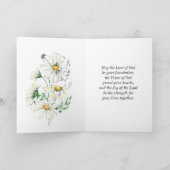 1 Corinthians 13:4-8 Love is Patient White Daisies Kaart (Binnen)