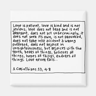 1 Corinthians 13 4-8 Magneet