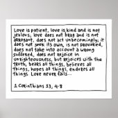 1 Corinthians 13 4-8 Poster (Voorkant)