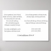 1 Corinthians 13:4-8 Poster (Voorkant)