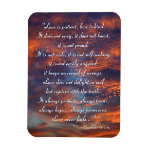 1 Corinthians 13; 4-8a - Inspirerend magneet