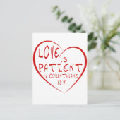 1 Corinthians 13:4 Liefde is patiënt Briefkaart (Staand voorkant)