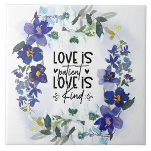 1 Corinthians 13:4 Love is Patient Bible Verse Tegeltje