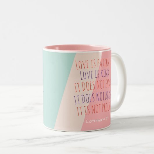 1 Corinthians 13:4 * Mok * Liefde is patiënt * (Voorkant rechts)