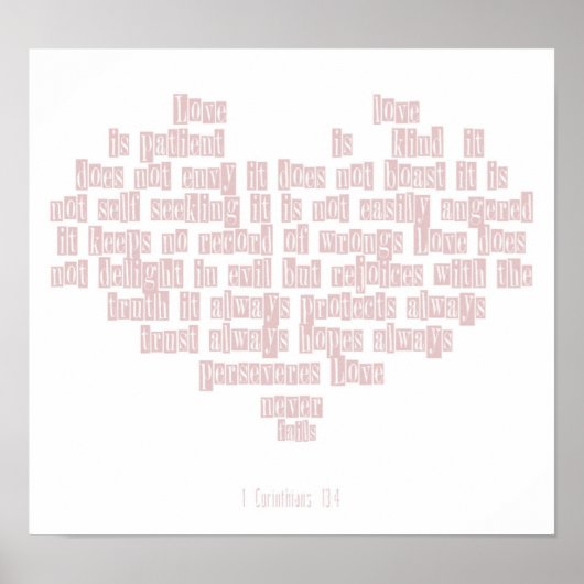 1 Corinthians 13:4 Poster (Voorkant)