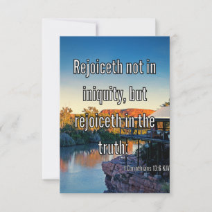 1 Corinthians 13:6 Bijbelscriptie Pic Greeting Kaart