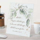 1 Corinthians 13:7-8 Liefde blijft Griekenland noo Reclamebord Met Voetstuk (Insitu)