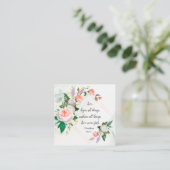 1 Corinthians 13:7-8-liefde Nooit faalt Rozen Vierkante Visitekaartje (Staand voorkant)