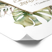 1 Corinthians 13:7-8-liefde nooit mislukt tropisch Poster (Hoek)