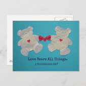 1 Corinthians 13:7 Liefde beren alles. Briefkaart (Voorkant / Achterkant)