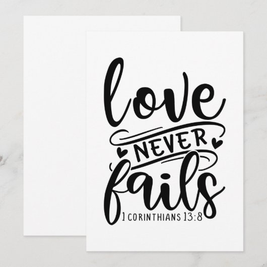 1 Corinthians 13 8-01 Save The Date (Voorkant / Achterkant)