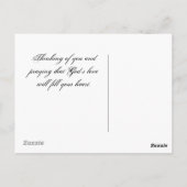 1 Corinthians 13:8 Gods liefde nooit mislukt Briefkaart (Achterkant)