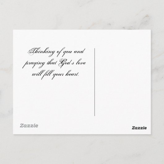 1 Corinthians 13:8 Gods liefde nooit mislukt Briefkaart (Achterkant)