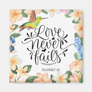 1 Corinthians 13:8 VERLIES NOOIT Magneet