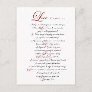 1 Corinthians 13 Briefkaart
