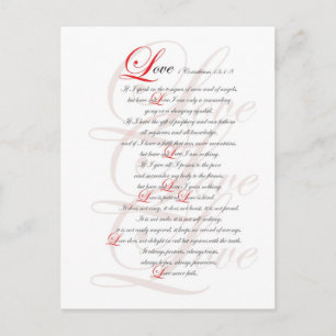 1 Corinthians 13 Briefkaart