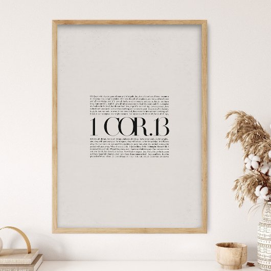 1 Corinthians 13, Chapter of Love, Bible Verse, Mo Poster