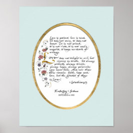 1 Corinthians 13, de Christelijke Manuscript van h Poster