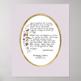 1 Corinthians 13, de Christelijke Manuscript van h Poster