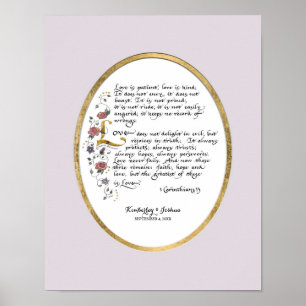 1 Corinthians 13, de Christelijke Manuscript van h Poster