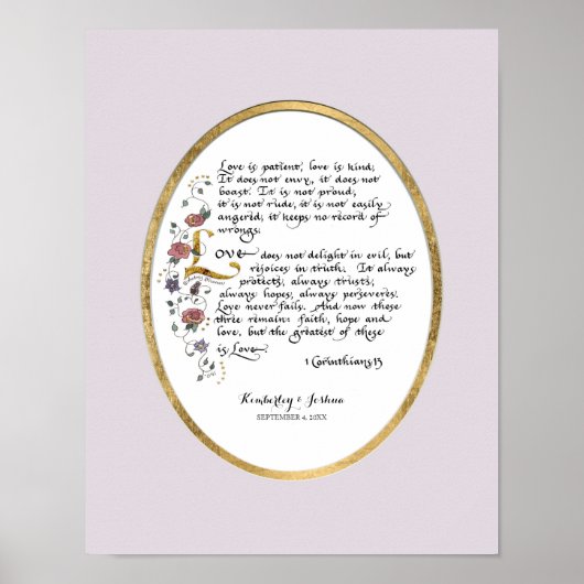 1 Corinthians 13, de Christelijke Manuscript van h Poster (Voorkant)