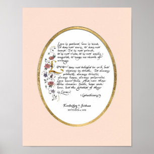 1 Corinthians 13, de Christelijke Manuscript van h Poster