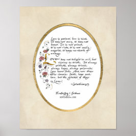 1 Corinthians 13, de Christelijke Manuscript van h Poster
